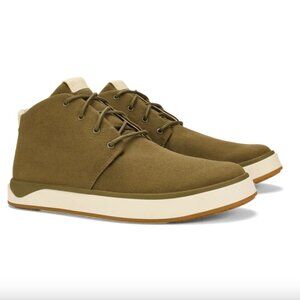 NWOT OluKai - Papakū ‘Ili Men’s Waxed Canvas Chukka Boots –Size 11 - Olive